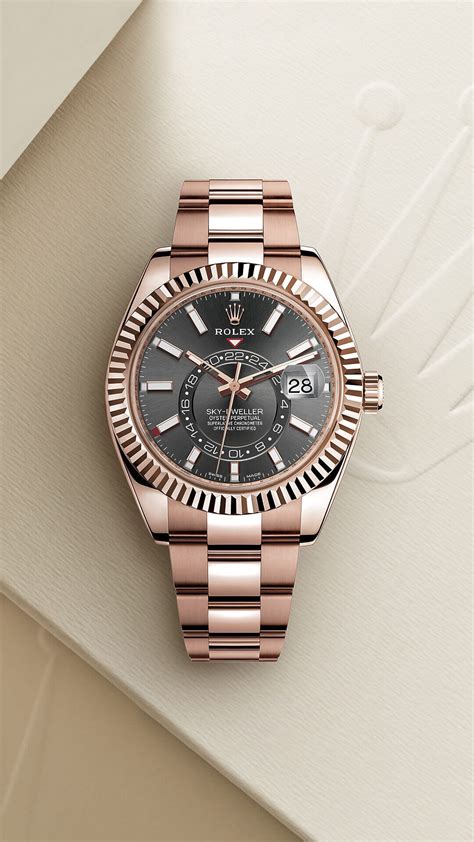 white gold rolex sky dweller|rolex sky dweller everose gold.